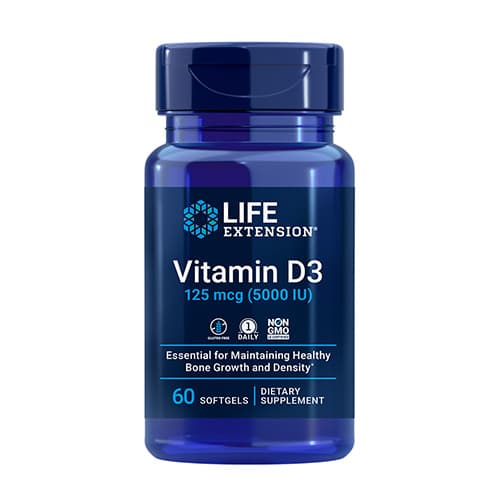 LIFE EXTENSION VITAMINA D3 5000IU X 60 CAPS. (E)