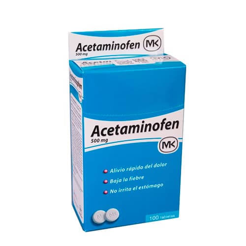 ACETAMINOFEN MK 500MG X 100 TAB ACP (E)
