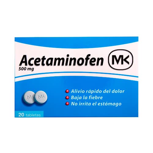 ACETAMINOFEN MK 500MG X 20 TABLETAS (E)