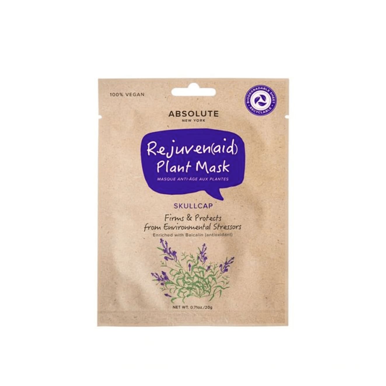 ABSOLUTE REJUVEN PLANT MASK SKULLCAP (G)